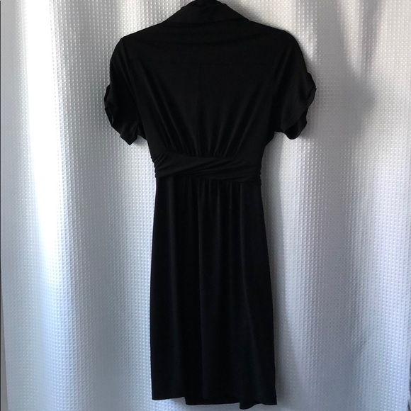 Black Dress w/Button-down Top, Wrap Belt - Picture 4 of 4